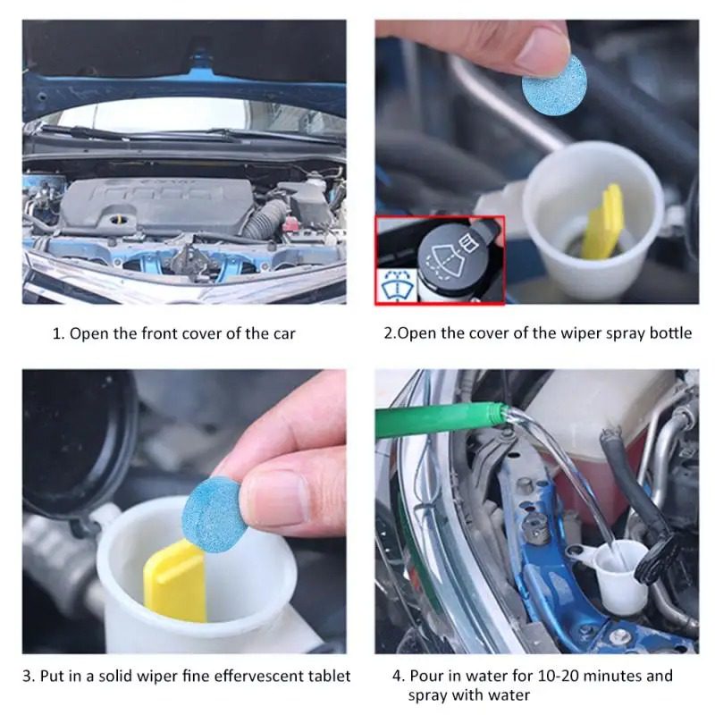 Car Windshield Cleaner Tablet Concentrated Wiper Fluid