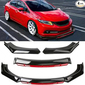 Car Front Bumper Lip/Splitter Set - 4 Pieces