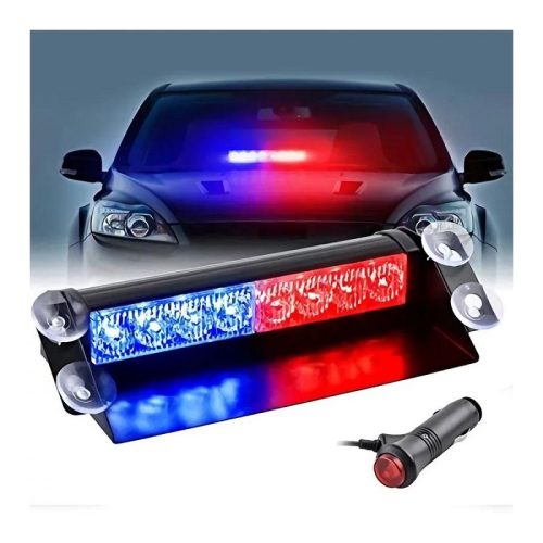 Red and Blue Dolphin Flashing Light with 8 LEDs for Dashboard