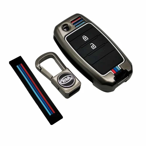 Kia Picanton Metal Key Cover Jack Knife With 2 Buttons 2019-2024