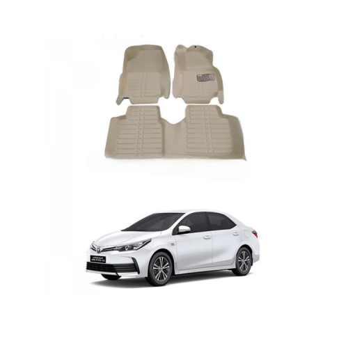 Toyota Corolla 2014-2025 5D Luxury Floor Mats Beige colour