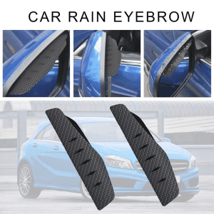 Carbon-Style Mirror Rain Eyebrows – Smoke Visor Guards for Side Mirrors