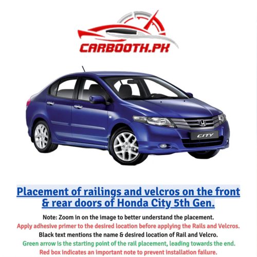 Honda Civic Customised Sliding / Railing Car Curtains (Model 2013–2015)