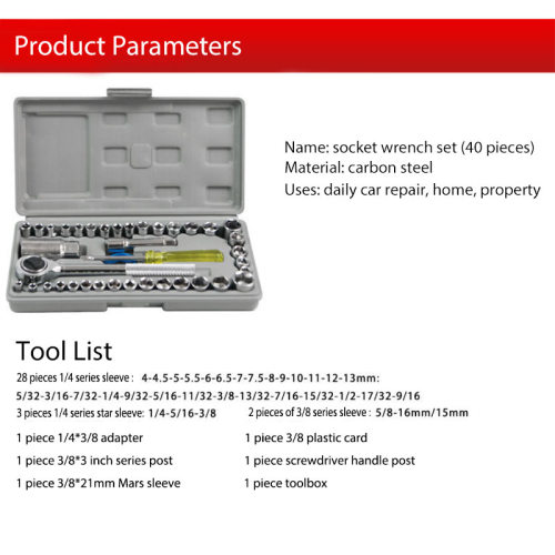 Aiwa 40-in-1 Socket Wrench Set – Original Tool Kit