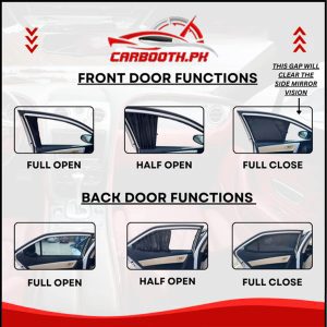 Honda Accord Customised Sliding / Railing Car Curtains (Model 2023–2024)