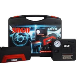 Sogo 12V Car Jump Starter Power Bank with Air Compressor – Portable & Multi-Function