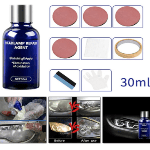 30ML Headlight Restoration Kit – Repair & Coating Solution for Clear Lenses