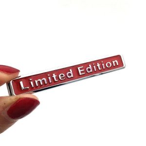 3D Metal Limited Edition Auto Car Chrome Logo Red