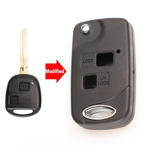 2-Button Modified Flip Remote Key Shell – Replacement Case