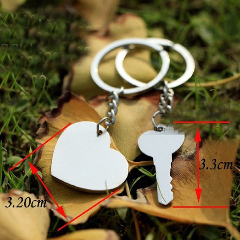 I LOVE YOU Letter Keychain with Heart Key Ring - Image 3