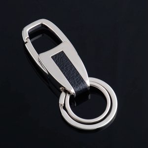Metal Man Keychain – Double Key Ring Design
