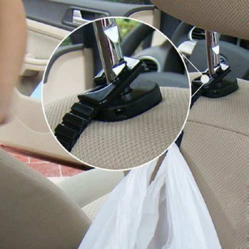 Car Seat Back Hooks –Plastic Bag Holders for Groceries & Handbags  2PCS