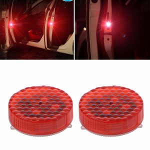 Universal Wireless Car Door Warning Lights – 2PCS Waterproof LED Safety Lamps