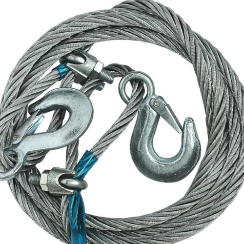 Heavy-Duty 10Ft Stainless Steel Tow Rope – Durable Cable with Strong Hooks