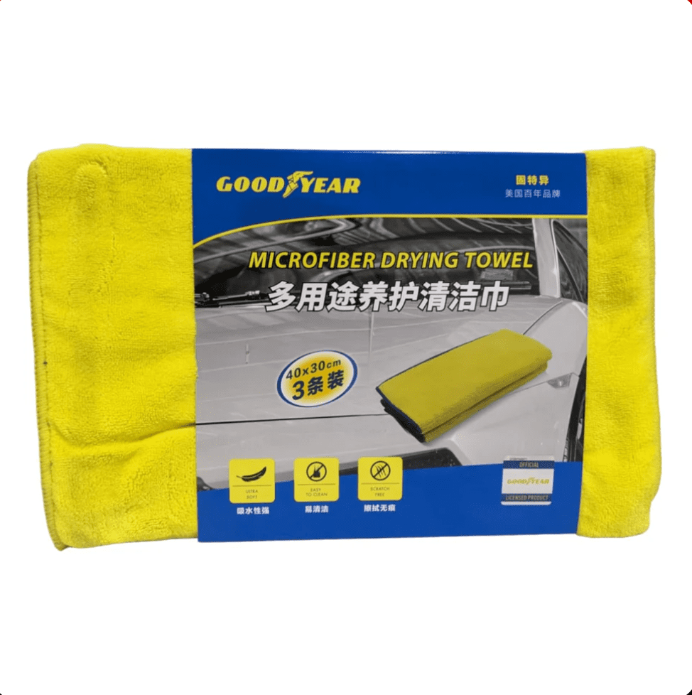 Goodyear 3-Piece Microfiber Cleaning Cloth Set – 30x40cm