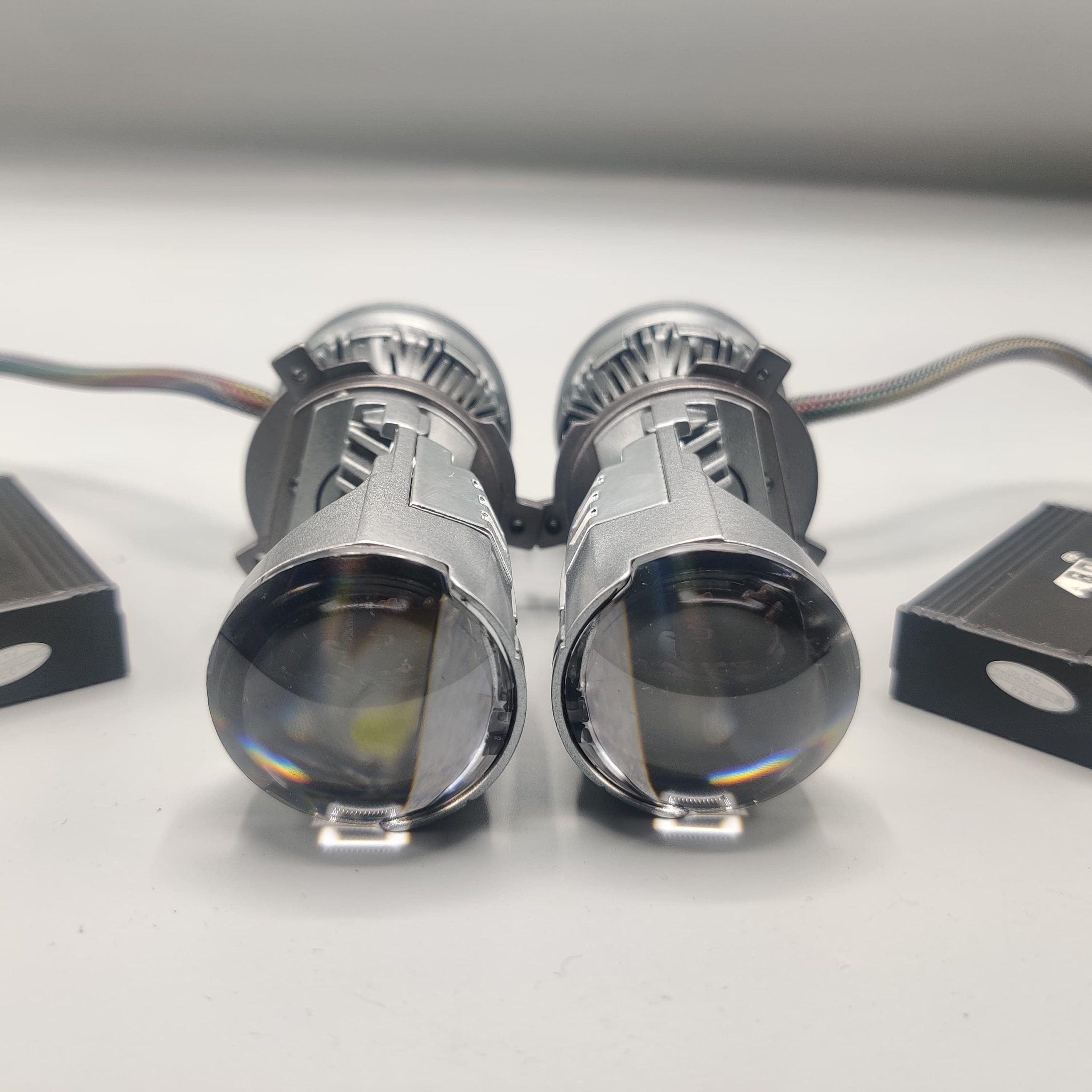 LED Headlight Bulbs with Projector Lens – H4 Hi/Lo Beam, 2-Piece Set