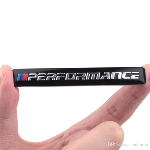 Black Performance Motorsport Emblem – Aluminum Grill Badge for BMW