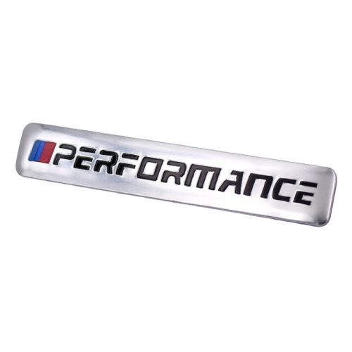 Silver Performance Motorsport Emblem – Aluminum Grill Badge for BMW