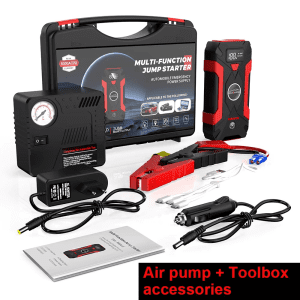 Digital Car Jump Starter Power Bank with Built-in Air Pump – Multi-Function Emergency Tool