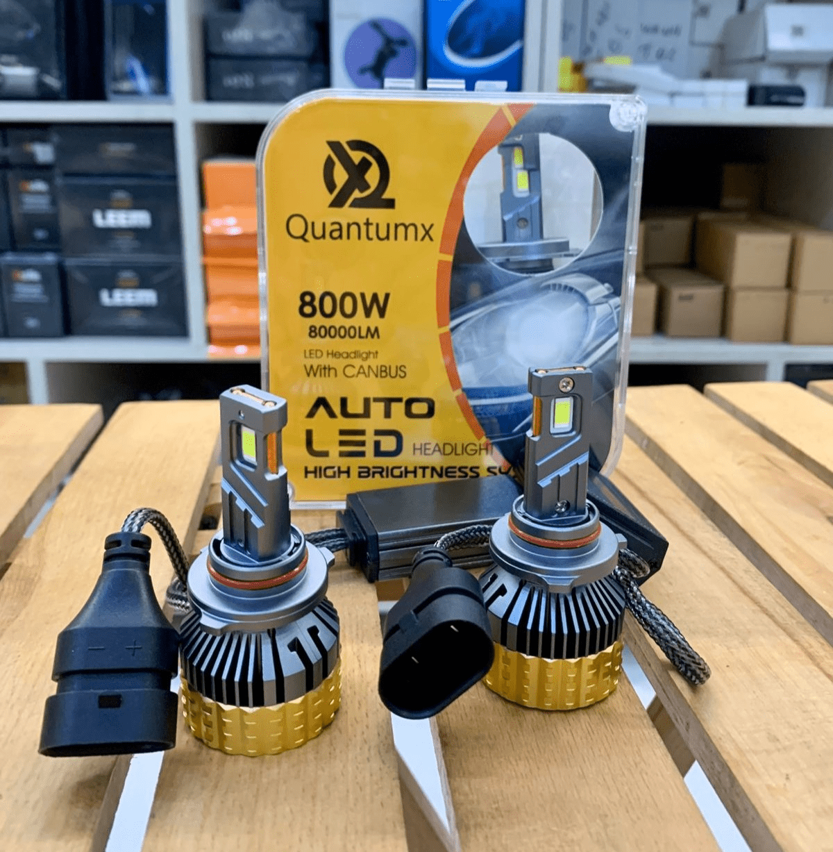 2 Pcs Quantumx LED Headlights – 800W 6000K White Light, 80,000 Lumens High Brightness Head Lamps Fitting H11 - Image 2