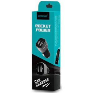 Romoss Rocket Power Car Charger – Dual USB 2.4A (AM12)
