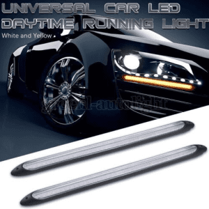 Universal 12-Inch LED DRL Strip Lights – Daytime Running & Turn Signal Lamps (2Pcs Set)