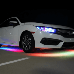 Universal Car Dynamic Under Glow Light Kit – Waterproof Exterior LED Strips with App Control