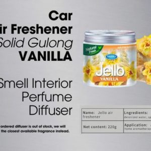 Jello Black Vanilla Fragrance Air Freshener Gel Long Lasting Fragrance 1 Pc