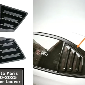 Toyota Yaris 2020-2025 Quarter Glass Cover Glossy Black