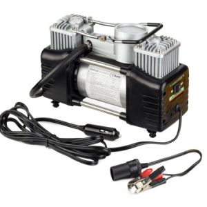 Double Cylinder 12V Portable Car Tire Air Compressor - Dual Cylinder Air Pressure Pump
